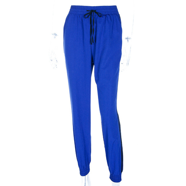 Női alkalmi nadrág gumírozott derékkal, két színben - kék és fekete