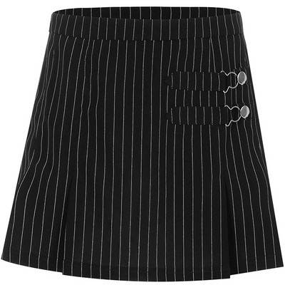 Fusta scurta de dama de culoare neagra cu talie inalta