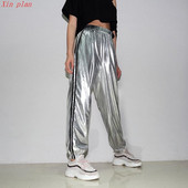 Modern női nadrág - széles modell szegéllyel