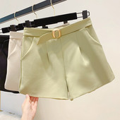 Model nou de pantaloni scurti de dama cu curea in mai multe culori