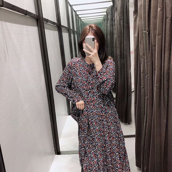 Rochie lunga casual cu model floral