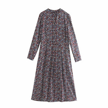 Rochie lunga casual cu model floral