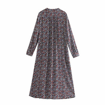 Rochie lunga casual cu model floral