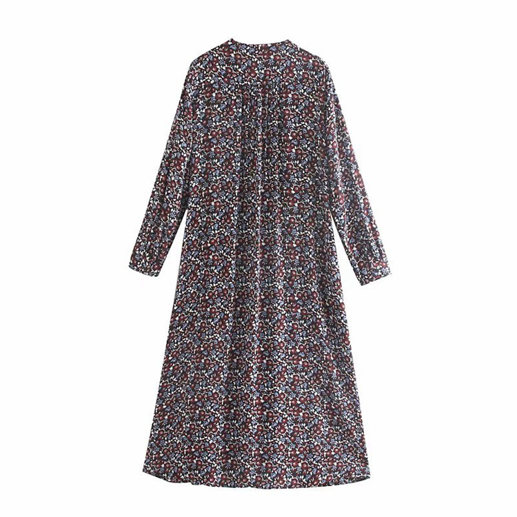 Rochie lunga casual cu model floral