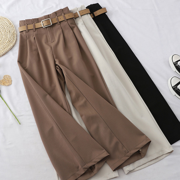 Pantaloni de dama moderni in trei culori - cu talie inalta