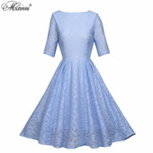 Rochie eleganta de dama cu maneci 3/4 de culoare albastra