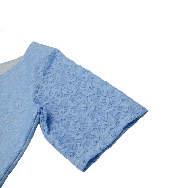 Rochie eleganta de dama cu maneci 3/4 de culoare albastra