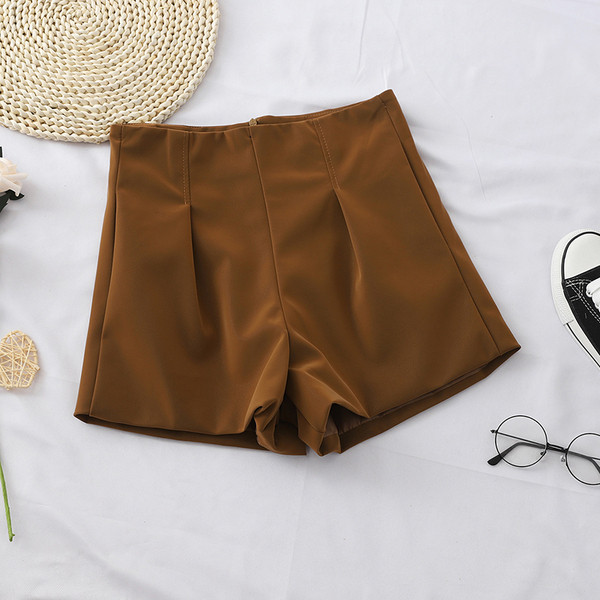 Női rövidnadrág három színben, magas derékkal és cipzárral