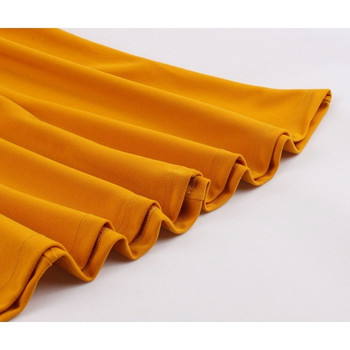 Modern női ruha rövid ujjú, sárga nyakkendővel