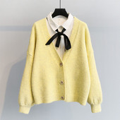 Őszi női kardigán gombokkal, négy színben