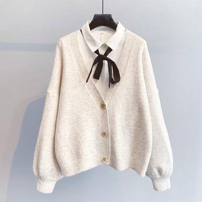 Őszi női kardigán gombokkal, négy színben