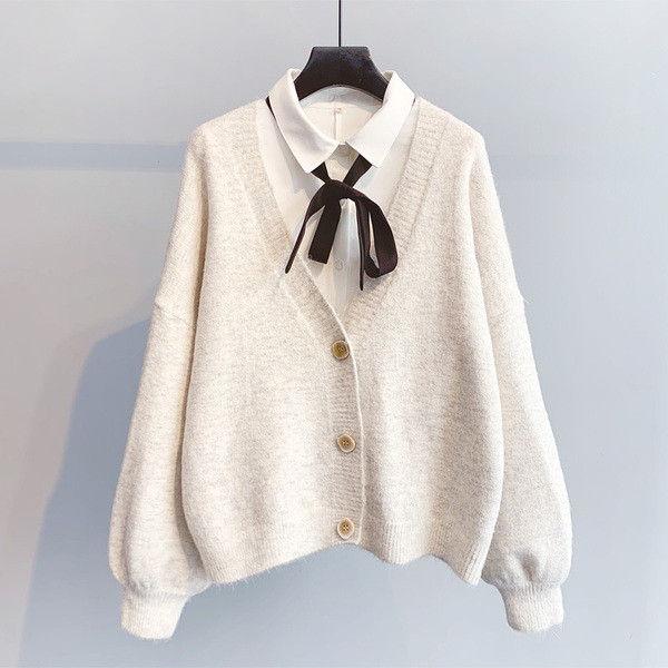 Őszi női kardigán gombokkal, négy színben