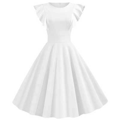 Rochie de dama eleganta model uni cu decolteu O in mai multe culori