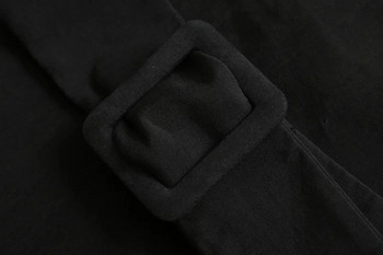 Rochie moderna de dama - model croiat in negru si albastru