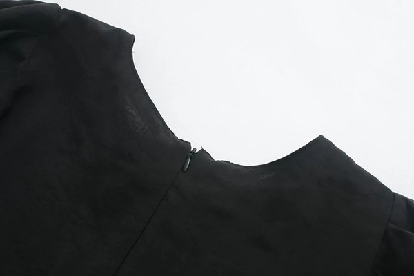 Rochie moderna de dama - model croiat in negru si albastru