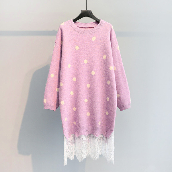 Rochie de iarna dama cu dantela in patru culori