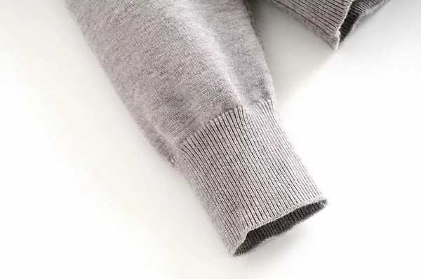 Pulover casual de dama in culoarea gri