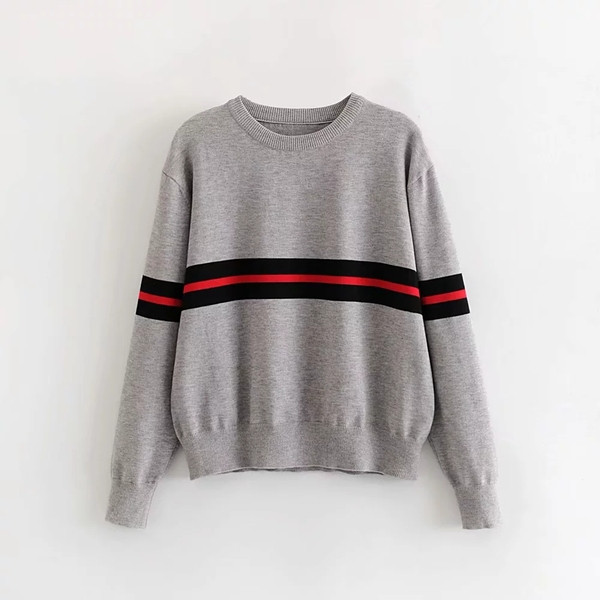 Pulover casual de dama in culoarea gri