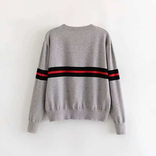 Pulover casual de dama in culoarea gri