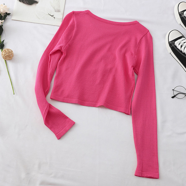 Bluză casual de damă, în cinci culori, cu decolteu O