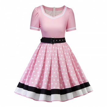 Rochie eleganta de dama cu brat scurt si curea in mai multe culori