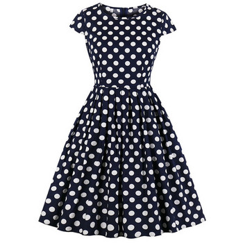 Rochie elegantă de damă cu puncte negre