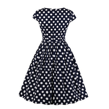 Rochie elegantă de damă cu puncte negre