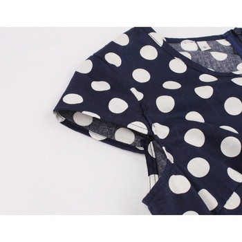 Rochie elegantă de damă cu puncte negre