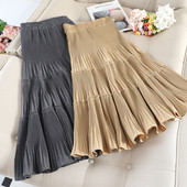 Fusta lunga de dama cu talie inalta in patru culori