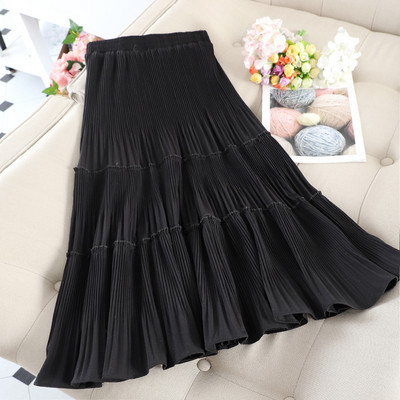 Fusta lunga de dama cu talie inalta in patru culori