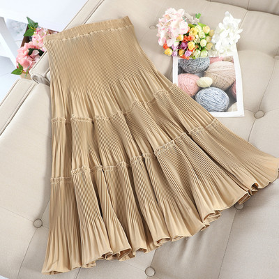 Fusta lunga de dama cu talie inalta in patru culori