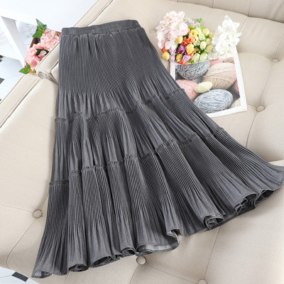 Fusta lunga de dama cu talie inalta in patru culori