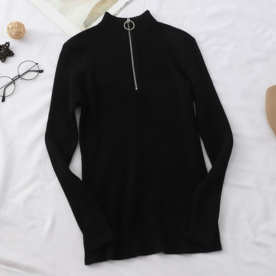 Bluza de dama moderna in mai multe culori cu fermoar