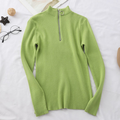 Bluza de dama moderna in mai multe culori cu fermoar