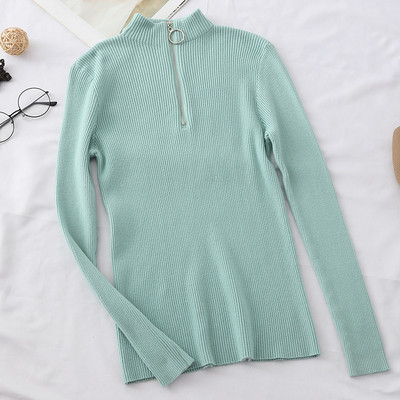 Bluza de dama moderna in mai multe culori cu fermoar