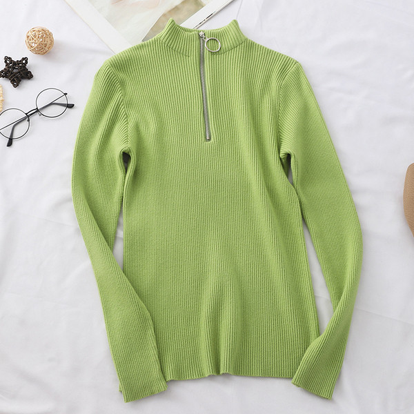 Bluza de dama moderna in mai multe culori cu fermoar