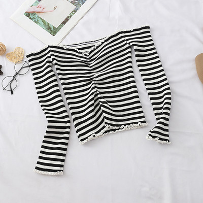 Női csíkos blúz hosszú ujjal, három színben