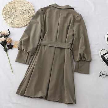 Rochie de dama eleganta cu guler si curea in mai multe culori