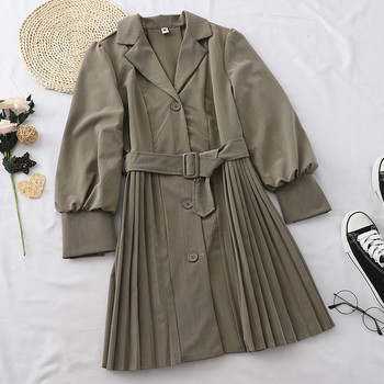 Rochie de dama eleganta cu guler si curea in mai multe culori