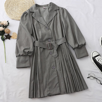 Rochie de dama eleganta cu guler si curea in mai multe culori