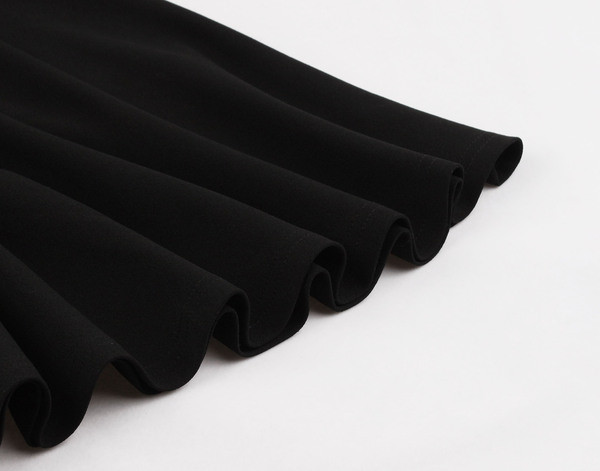 Rochie scurta eleganta de dama cu guler clasic in negru