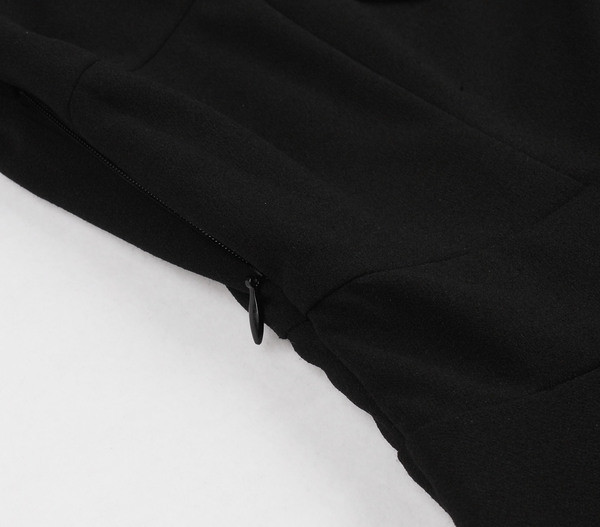 Rochie scurta eleganta de dama cu guler clasic in negru