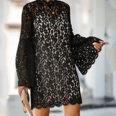 Női csipke ruha lótusz ujjú több színben