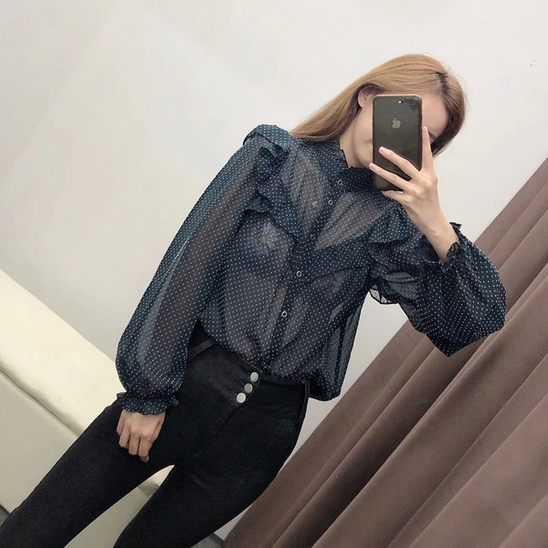 Új modell női ing rózsaszín és zöld mintával