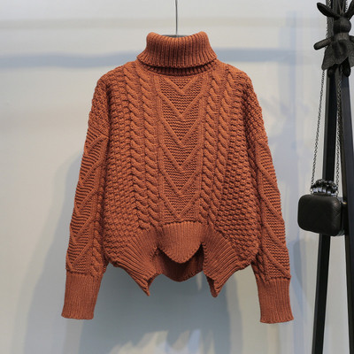 Női téli pulóver magas pólógallérral több színben