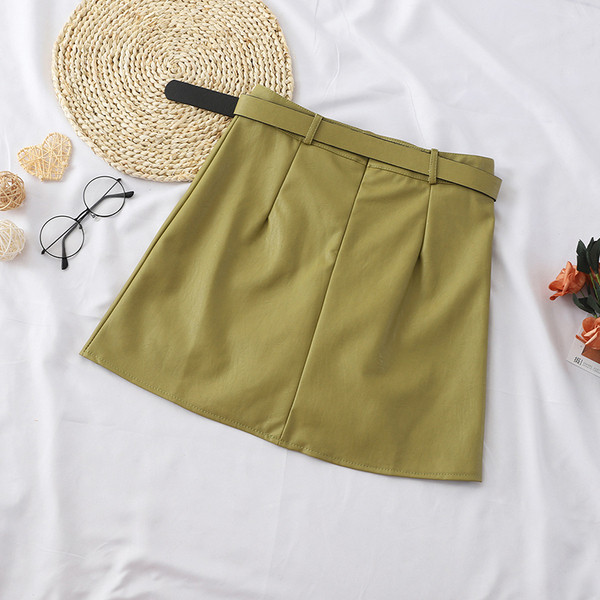 Modern női szoknya három színben, zsebekkel