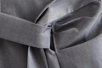 Stílusos női szoknya szürke és fekete színben