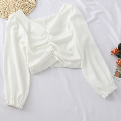 Bluză de damă actuală cu mâneci lungi - în mai multe culori