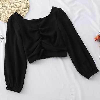 Bluză de damă actuală cu mâneci lungi - în mai multe culori