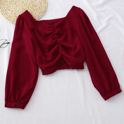 Bluză de damă actuală cu mâneci lungi - în mai multe culori